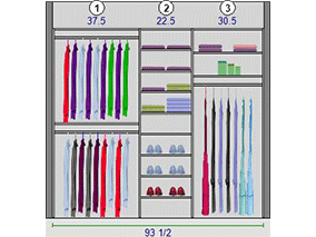 Closet Hanging for Shirts, Dresses, Shelving and Shoe Shelves