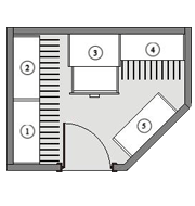 Walk-In Closet angled wall