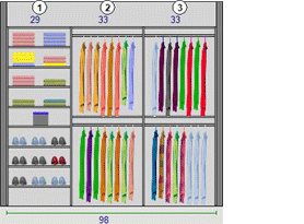 3 unit Closet System