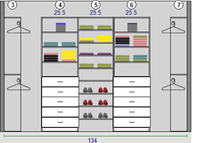 Tall Closet Units with Drawers